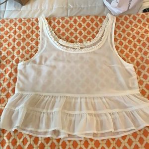 Sheer white boutique top